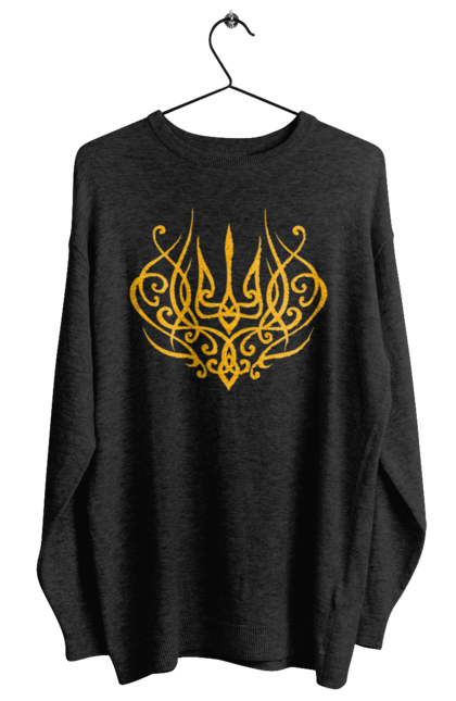 Світшот жіночий з принтом "Герб України". Герб, герб україни, доброго вечора, з гербом україни, з тризубом, зсу, патріотична, прапор. 2070702