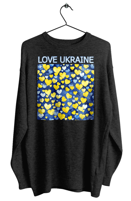 Світшот жіночий з принтом "Люблю Україну". Люблю україну, любов, серце, символи україни, україна, українська символіка. 2070702