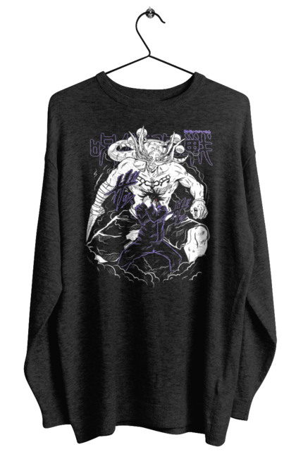 Women's sweatshirt with prints Jujutsu Kaisen Megumi. Anime, dark fantasy, fushiguro, fushiguro megumi, jujutsu kaisen, magic battle, manga, megumi, mystic. 2070702