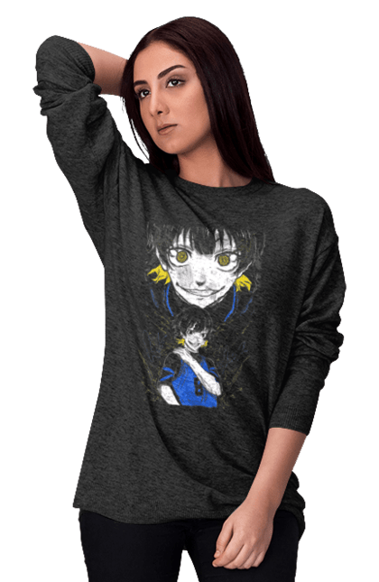 Women's sweatshirt with prints Blue Lock Meguru Bachira. Anime, bachira, blue lock, blue prison, football, manga, meguru, meguru bachira, sport. 2070702