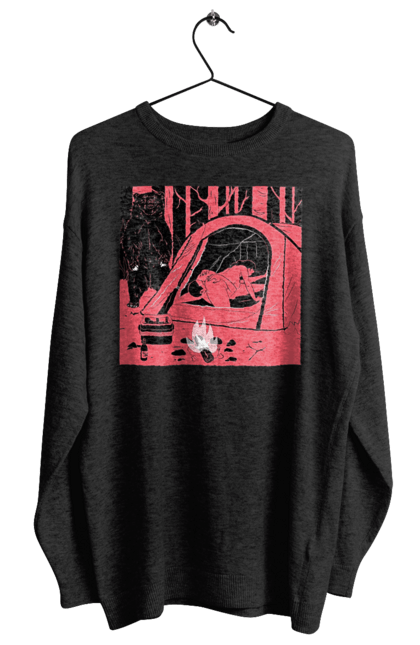 Світшот жіночий з принтом "69 В Палатці". 69, ведмідь, ліс, палатка, секс. 2070702