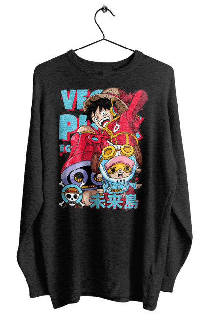 Women's sweatshirt with prints One Piece Luffy. Anime, luffy, manga, monkey de luffy, one piece, pirates. 2070702