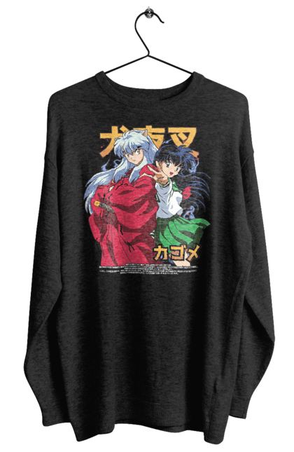 Свитшот женский с принтом Inuyasha. Anime, inuyasha, manga, rumiko takahashi, аниме, демон-хранитель, манга, румико такахаси. 2070702