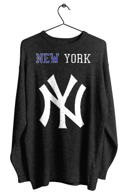 Світшот жіночий з принтом "Нью Йорк Янкіз". Бізбол, нью йорк, нью йорк янкіс, спорт, янкі, янкіс. CustomPrint.market