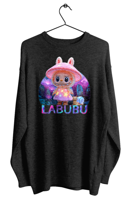 Світшот жіночий з принтом "Лабубу". Брелок лабубу, іграшка лабубу, лабубу, лабубу кока кола, лялька лабубу, мерч лабубу, мила, рожева лабубу, смішна лабубу. 2070702