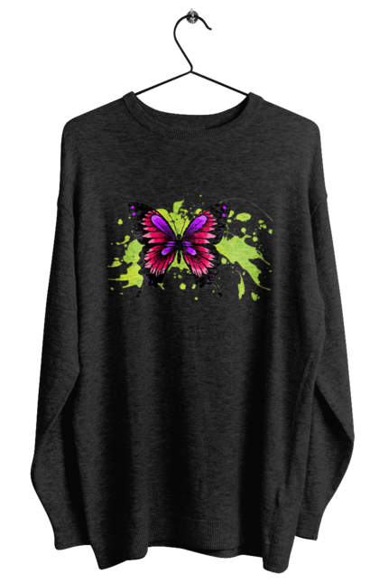 Світшот жіночий з принтом "Рожевий Метелик". Метелик. 2070702