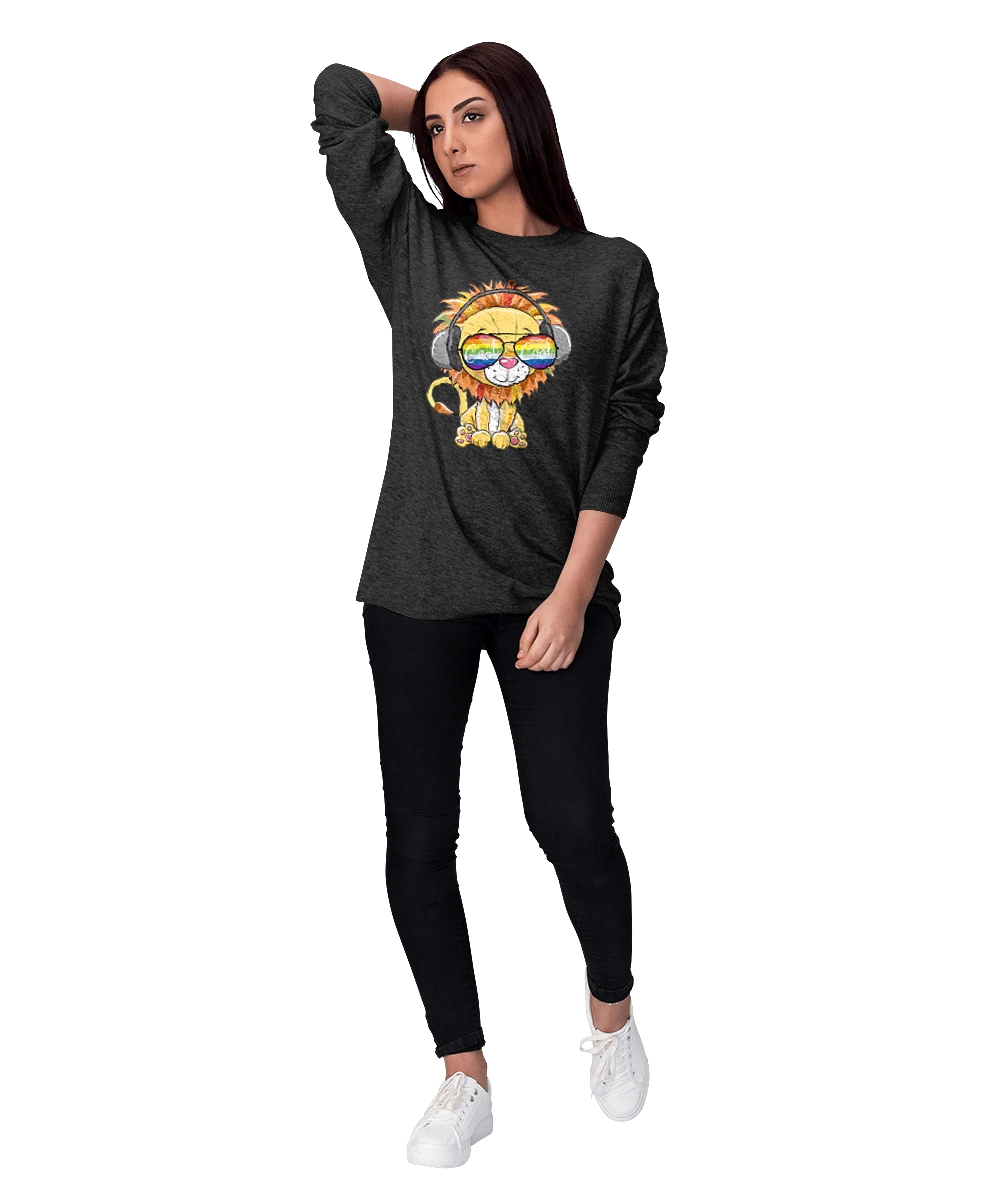 Lion In Glasses And Headphones