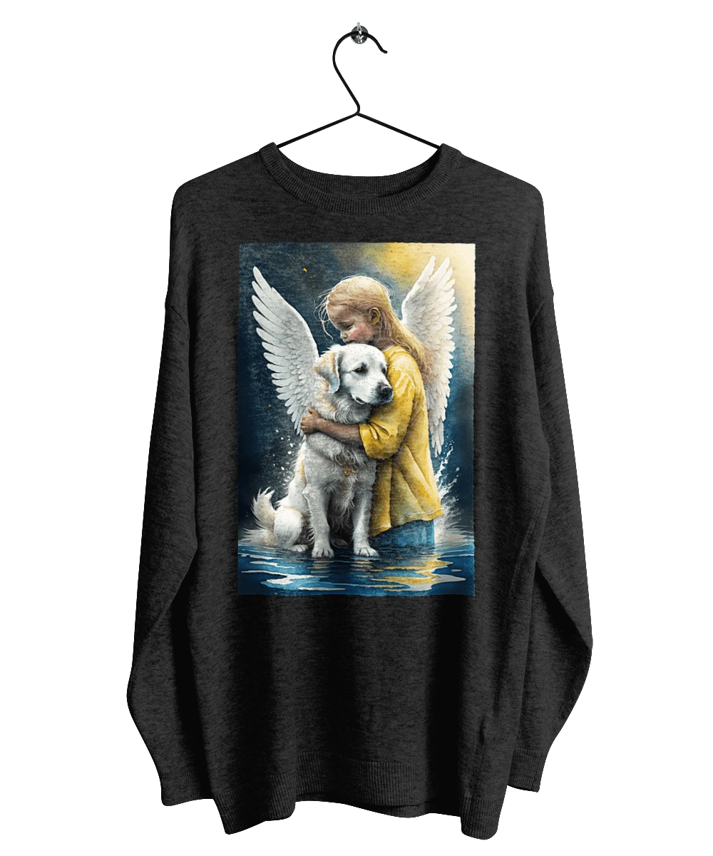 Girl and dog angel [memorial to dead animals]