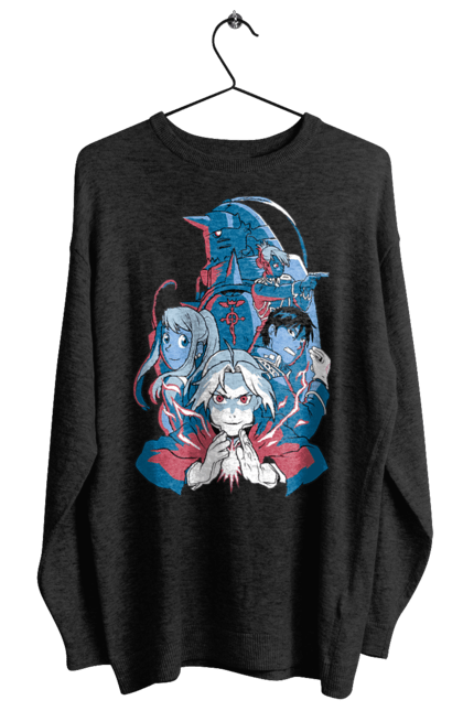 Women's sweatshirt with prints Fullmetal Alchemist. Adventures, alphonse elric, anime, edward elric, fullmetal alchemist, light novel, manga, steampunk. 2070702