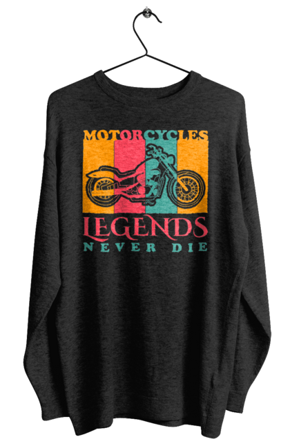 Світшот жіночий з принтом "мотоцикл легенда". Легенда, мотоспорт, мотоцикл. 2070702