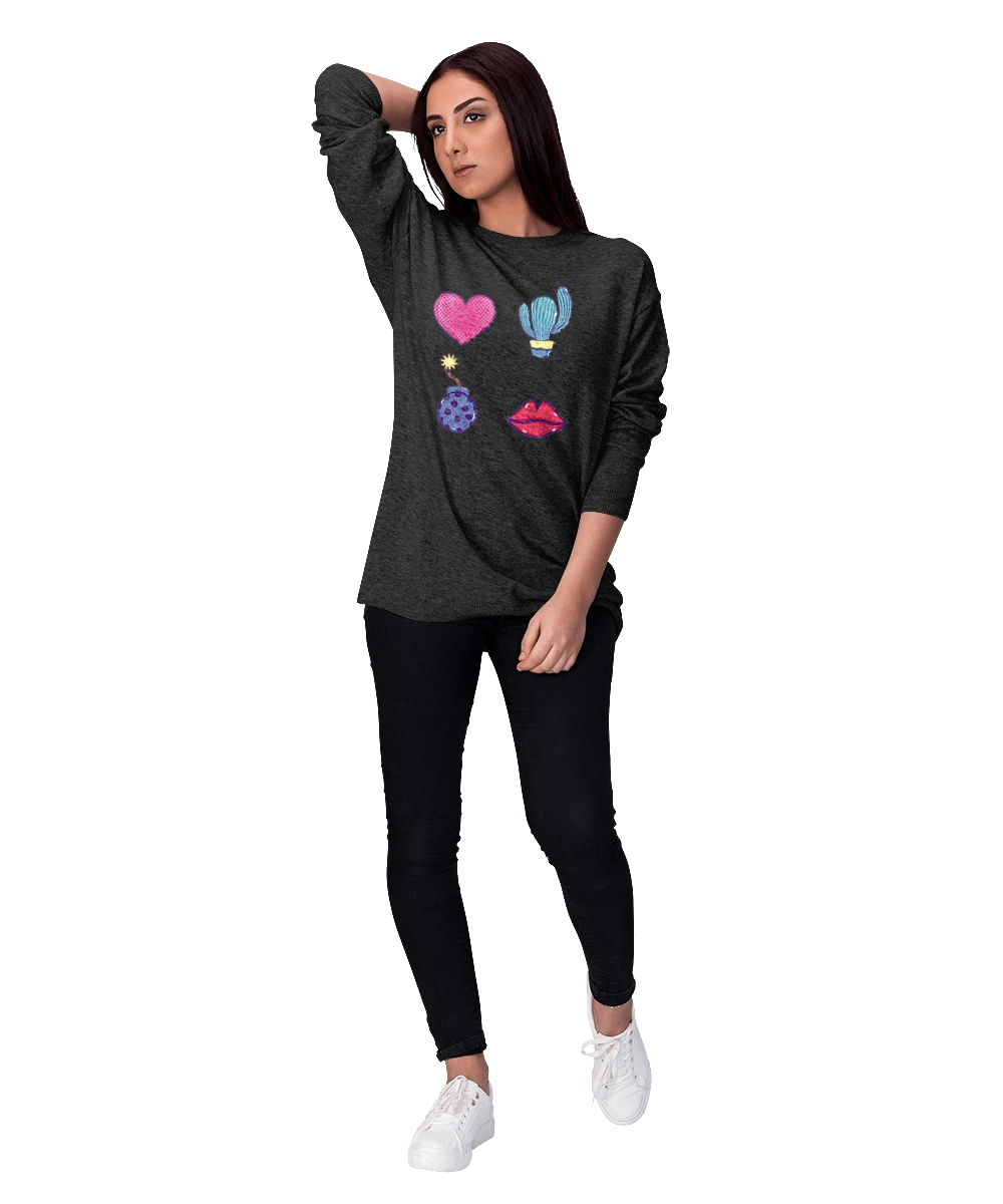 Heart, Cactus, Bomb, Lips