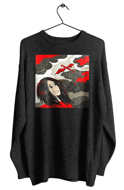 Women's sweatshirt with prints Girl and dragon. Dragon, fantasy, romance, young woman. 2070702