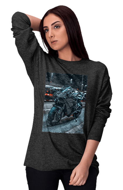 Світшот жіночий з принтом "Мото цитаты". Байк, мото, спорт, цитаты. 2070702