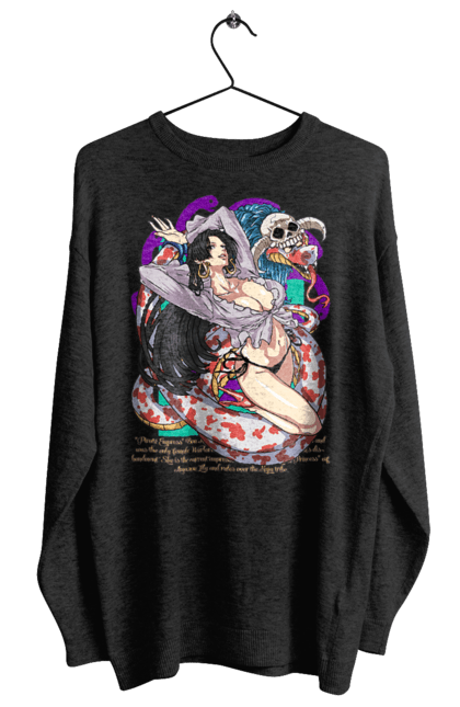 Women's sweatshirt with prints One Piece Boa Hancock. Anime, boa hancock, manga, one piece, pirate empress, straw hat pirates. 2070702