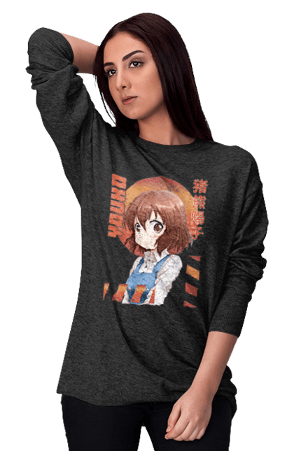 Women's sweatshirt with prints Kiniro Mosaic Yoko Inokuma. Anime, gold mosaic, kiniro mosaic, kinmoza, manga, yoko, yoko inokuma. 2070702