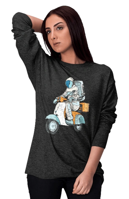 Astronaut on a motorcycle