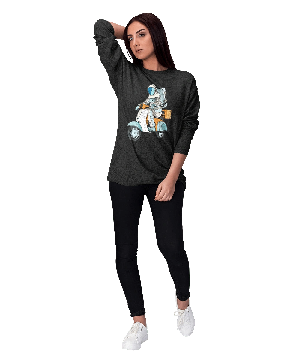 Astronaut on a motorcycle