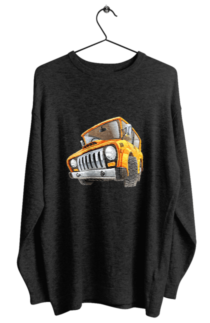 Світшот жіночий з принтом "Вантажівка". Авто, автомобіль, вантажівка, дитячий малюнок, зображення авто. 2070702