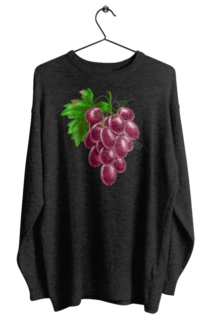 Світшот жіночий з принтом "Виноград". Виноград, фрукт. 2070702