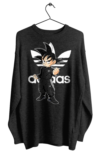 Свитшот женский с принтом Adidas Сон Гоку. Adidas, anime, dragon ball, manga, son goku, адидас, аниме, гоку, жемчуг дракона, сон гоку. 2070702