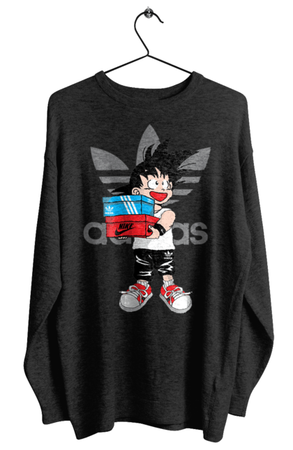 Свитшот женский с принтом Adidas Сон Гоку. Adidas, anime, dragon ball, son goku, адидас, аниме, гоку, жемчуг дракона, манга, сон гоку. 2070702