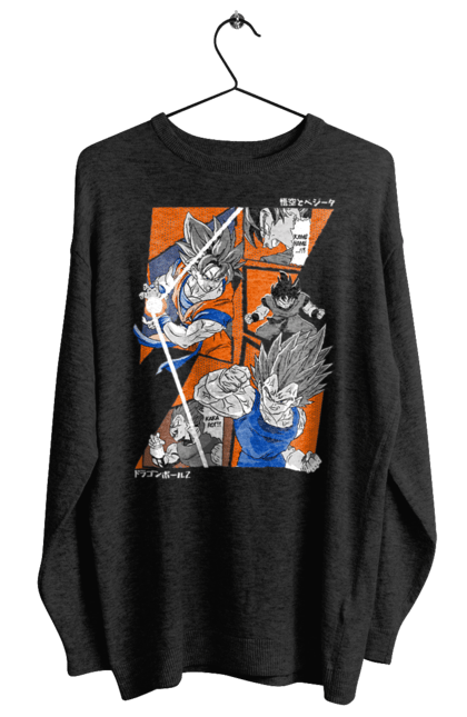 Women's sweatshirt with prints Dragon Ball. Anime, dragon ball, goku, manga, tv series, vegeta. 2070702