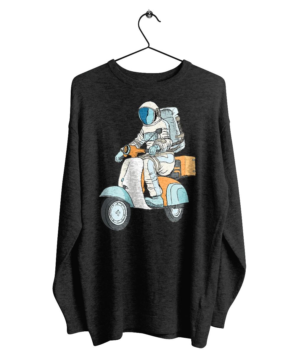 Astronaut on a motorcycle