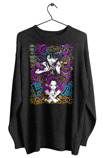 Women's sweatshirt with prints One Piece Nico Robin. Anime, devil child, manga, nico robin, one piece, straw hat pirates. 2070702