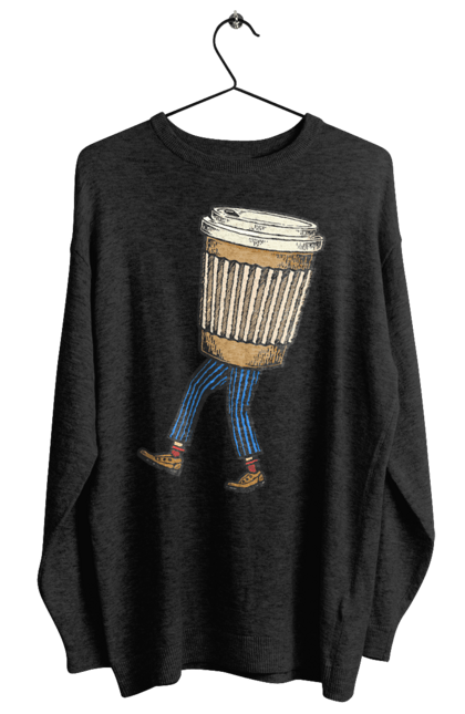 Світшот жіночий з принтом "Людина Кава". Кава. 2070702