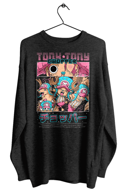 Women's sweatshirt with prints One Piece Tony Tony Chopper. Adventures, anime, fantasy, light novel, manga, one piece, tony tony chopper, tv series. 2070702