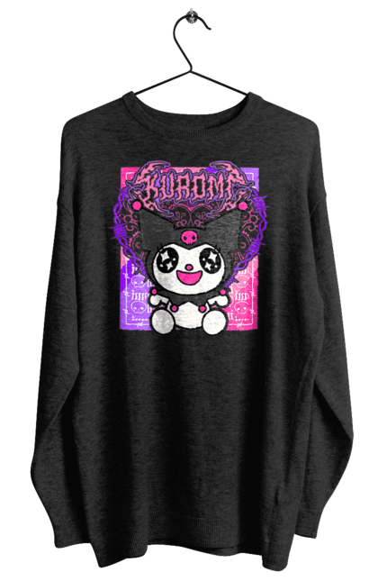 Women's sweatshirt with prints Hello Kitty Kuromi. Anime, character, hello kitty, kuromi, my melody, sanrio. 2070702