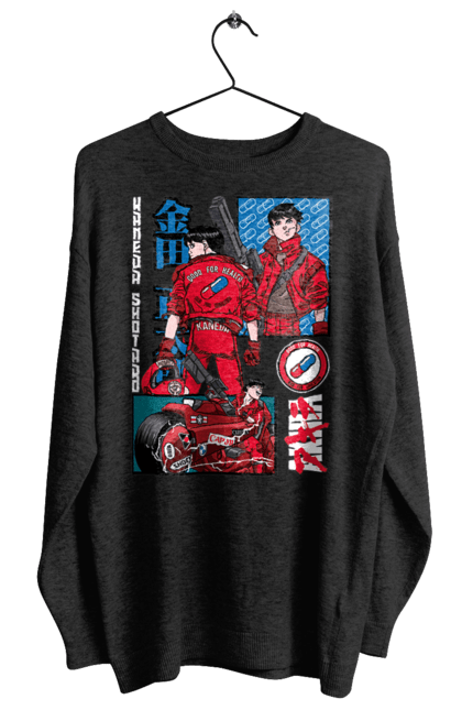 Women's sweatshirt with prints Akira Shotaro Kaneda. Akira, anime, cyberpunk, manga, shotaro kaneda. 2070702