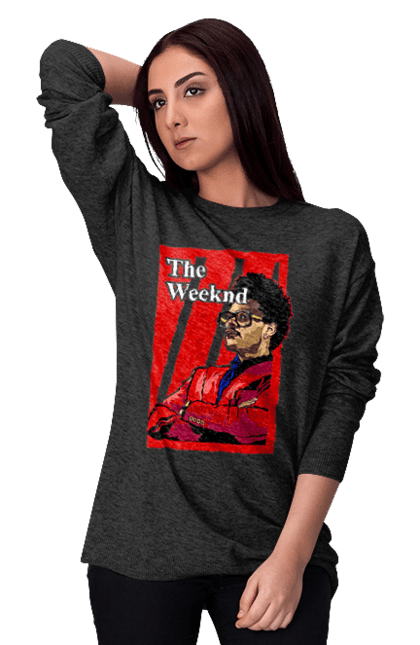 Women's sweatshirt with prints The Weeknd. Actor, producer, singer, tesfaye, weeknd. 2070702