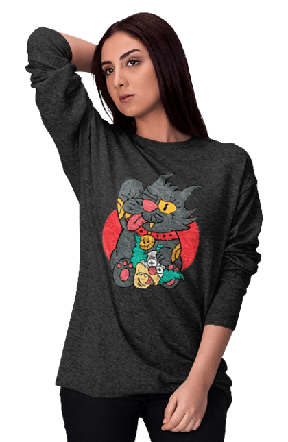 Women`s sweatshirt with prints The Simpsons Krusty the Clown. Clown, krusty, krusty the clown, simpsons. 2070702