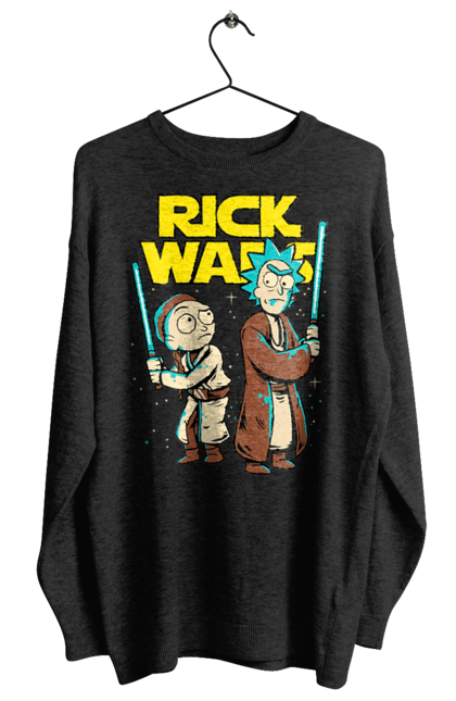 Світшот жіночий з принтом "Рік та Морті". Rick and morty, star wars, зоряні війни, мультфільм, наукова фантастика, пригоди, рік, рік і морті, трагікомедія, чорний гумор. 2070702