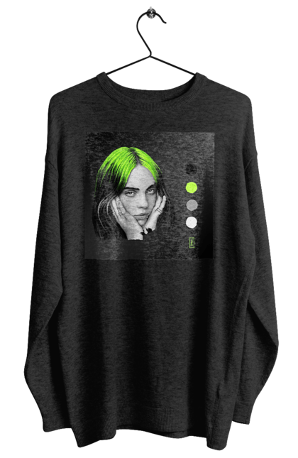 Світшот жіночий з принтом "Біллі Ейліш". Біллі, біллі ейліш, ейліш. 2070702