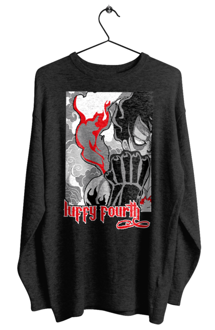 Women's sweatshirt with prints One Piece Luffy. Anime, luffy, manga, monkey de luffy, one piece, pirates. 2070702