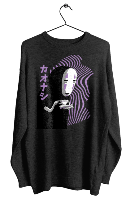 Women's sweatshirt with prints Spirited Away Kaonashi. Faceless, kaonashi, spirited away. 2070702