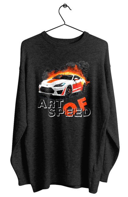 Світшот жіночий з принтом "Швидкість". Авто, автомобіль, автомобільний, гонка, швидкість. 2070702