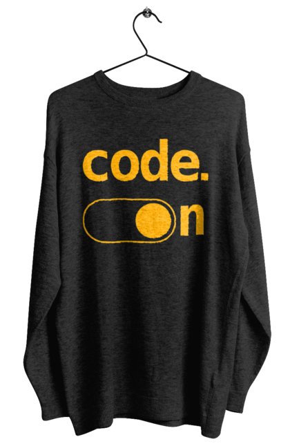 Світшот жіночий з принтом "Код увімкнено". Айті, айтішник, для айтішника, для програміста, код увімкнено, подарунок айтішнику, подарунок програмісту, програміст, розробник. 2070702