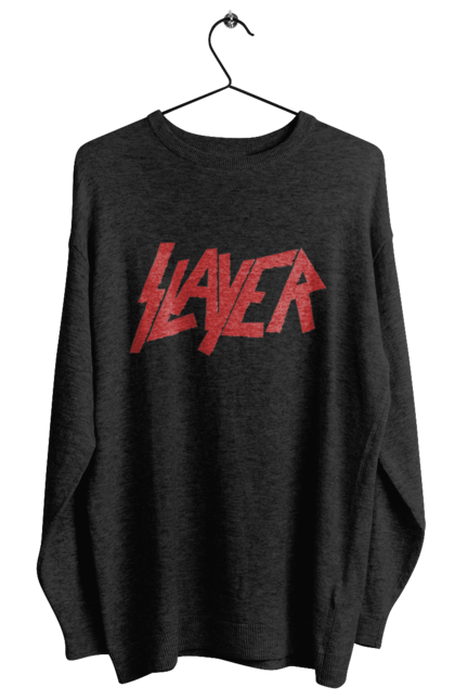 Women's sweatshirt with prints Slayer. Groove metal, group, metal band, music, nu metal, scull, slayer, speed metal, thrash metal. 2070702