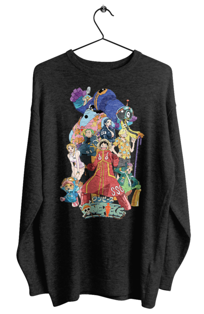 Women's sweatshirt with prints One Piece Luffy. Anime, luffy, manga, monkey de luffy, one piece, pirates. 2070702