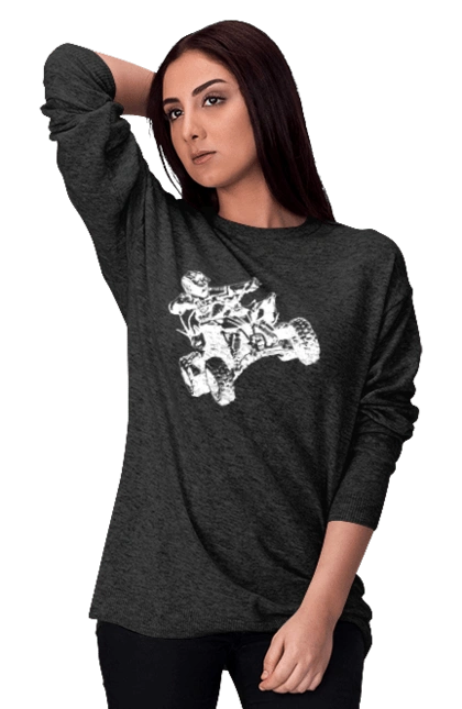 Людина На Квадроциклі Білий