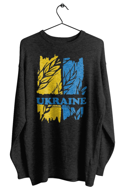 Світшот жіночий з принтом "Україна колоски пшениці". Колоски пшениці, символ україни, україна, україна колоски пшениці, українська символіка. 2070702