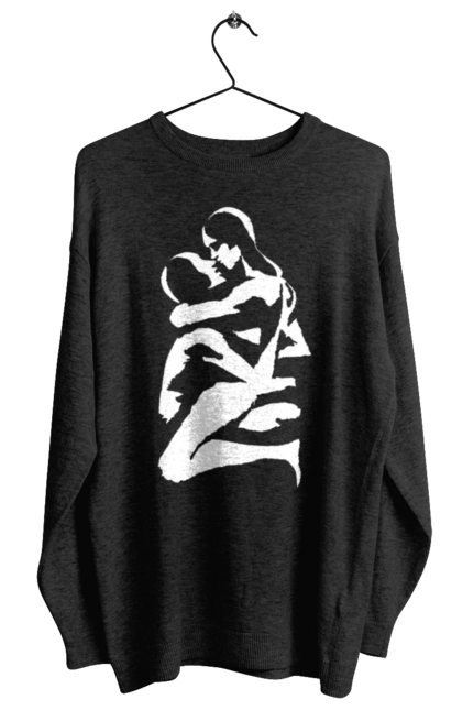 Світшот жіночий з принтом "Білі Тіла". Жінка, контур, тіла, чоловік. 2070702