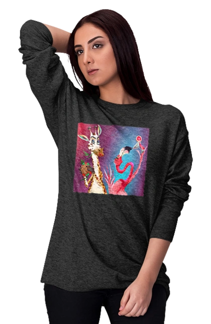 Giraffe And Flamingo At The Party