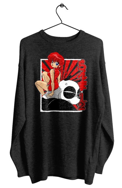 Women's sweatshirt with prints Ranma 1/2. Action movie, anime, comedy, manga, mystic, ranma, romance, shampoo. 2070702