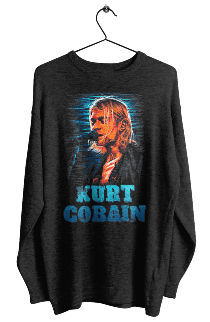 Women's sweatshirt with prints Kurt Cobain. Cobain, group, kurt, kurt cobain, music, nirvana, rock. 2070702