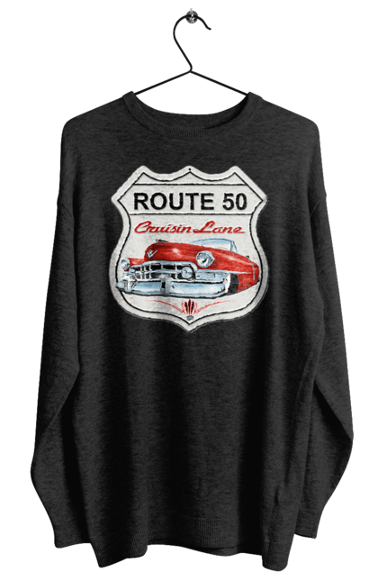 Світшот жіночий з принтом "Route 50". Байк, байкер, байкер клуб, брат, брати, брутал, гарячий асфальт, гарячий кінь, гарячий стрижень, дорога 50, дорога 66, дорога 80, дороги америки, дороги україни, жага швидкості, клуб байкерів, мотоцикл, мотоцикліст, справжній чоловік, чувак, швидкість. 2070702