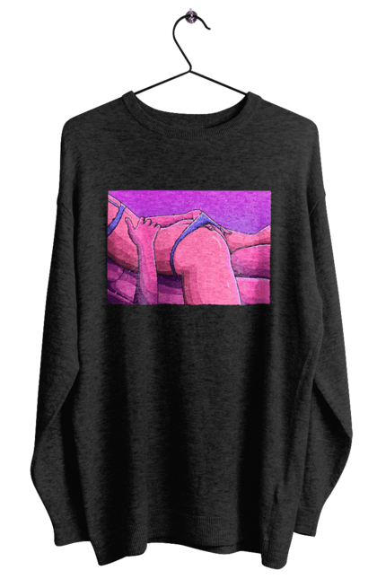 Світшот жіночий з принтом "Зняття Трусиків З Дівчини". Гола, тіла, труси. 2070702